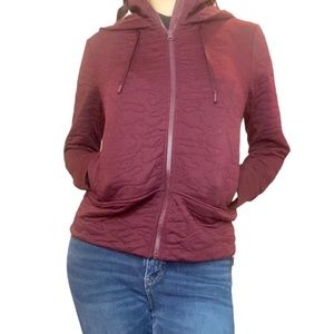 DSG Dickies Women’s Zip-up Purple Hoodie with Pockets, Size XS, Soft Coat Comfy